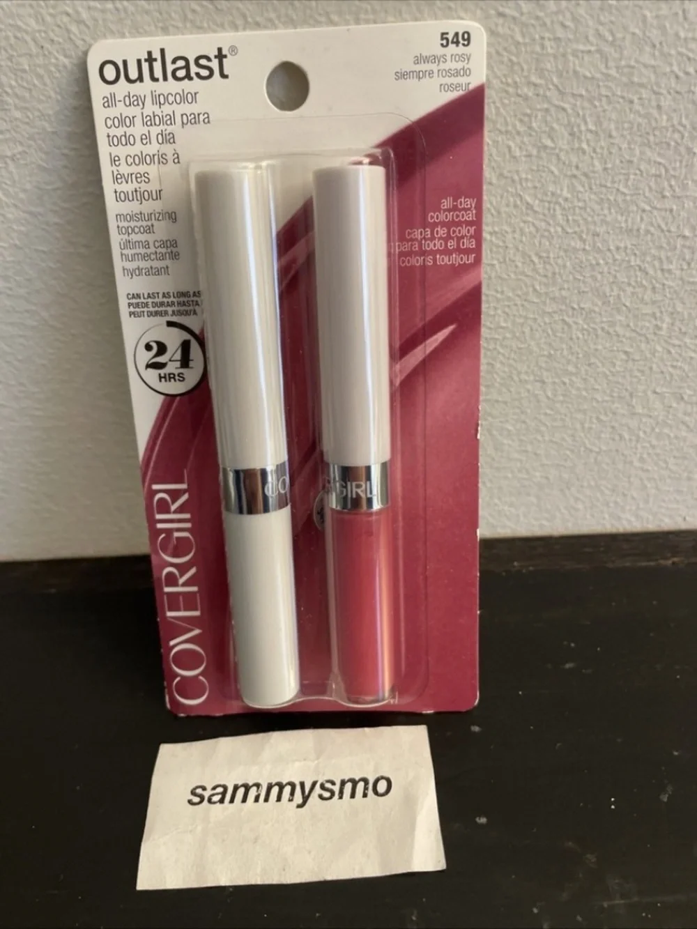CoverGirl Outlast ALL DAY 24 Hour Lip Color & Gloss 549 Always Rosy